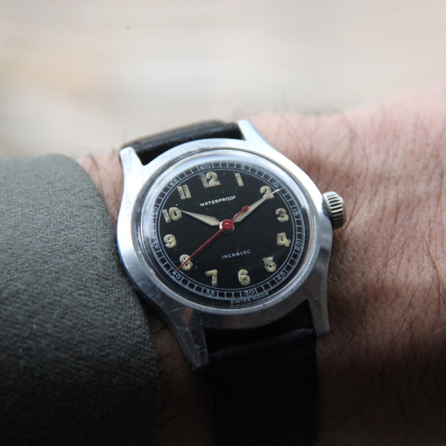 1940er-Militäruhr „Wasserdicht“ aus dem Zweiten Weltkrieg