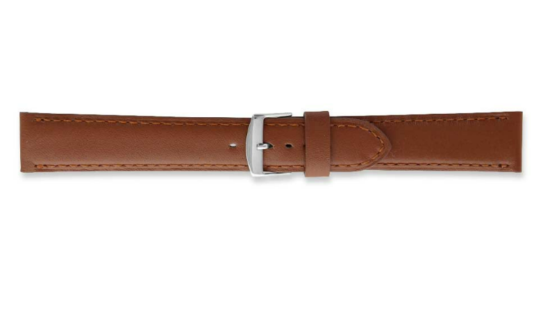 Bracelet montres cuir de vachette qualité supérieure, couture ton sur ton, marron