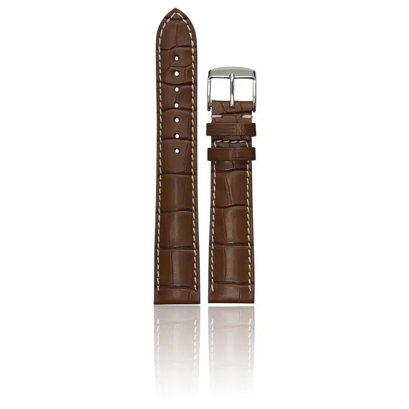Bouveret Havanna-Alligatorarmband mit Scellier-Nähten