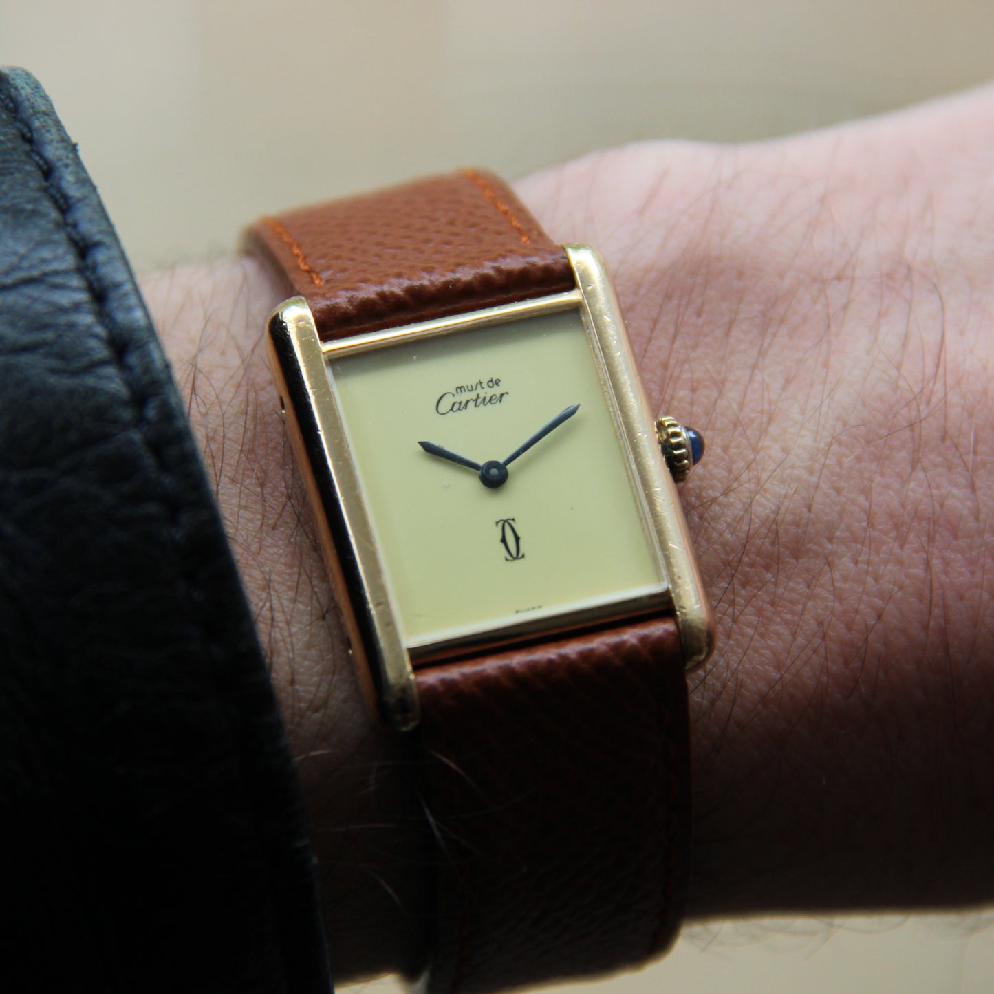 Cartier Tank Must Grand Modèle Cadran Lemon/Ivory