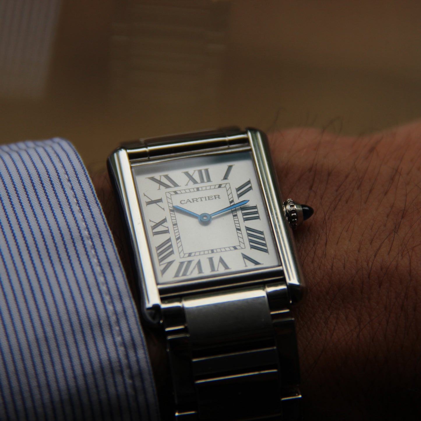 Cartier Tank Must Large Model Reference WSTA0052 Caliber 157 Full Set 2022 (Leather or steel strap of your choice)