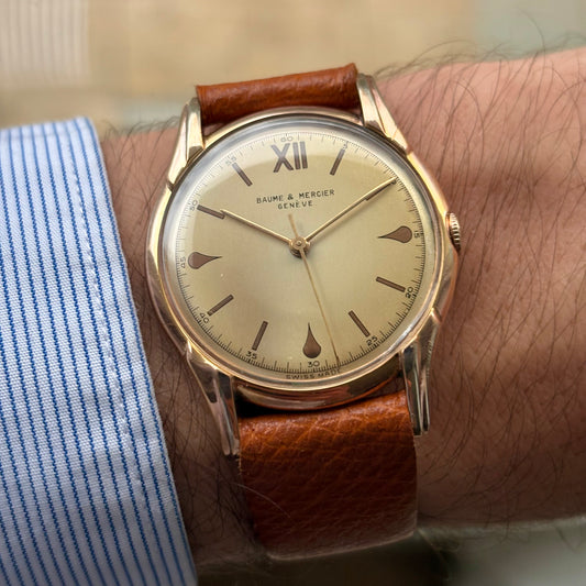 Baume & Mercier – Années 1950 – Plaqué Or – Style Art Déco