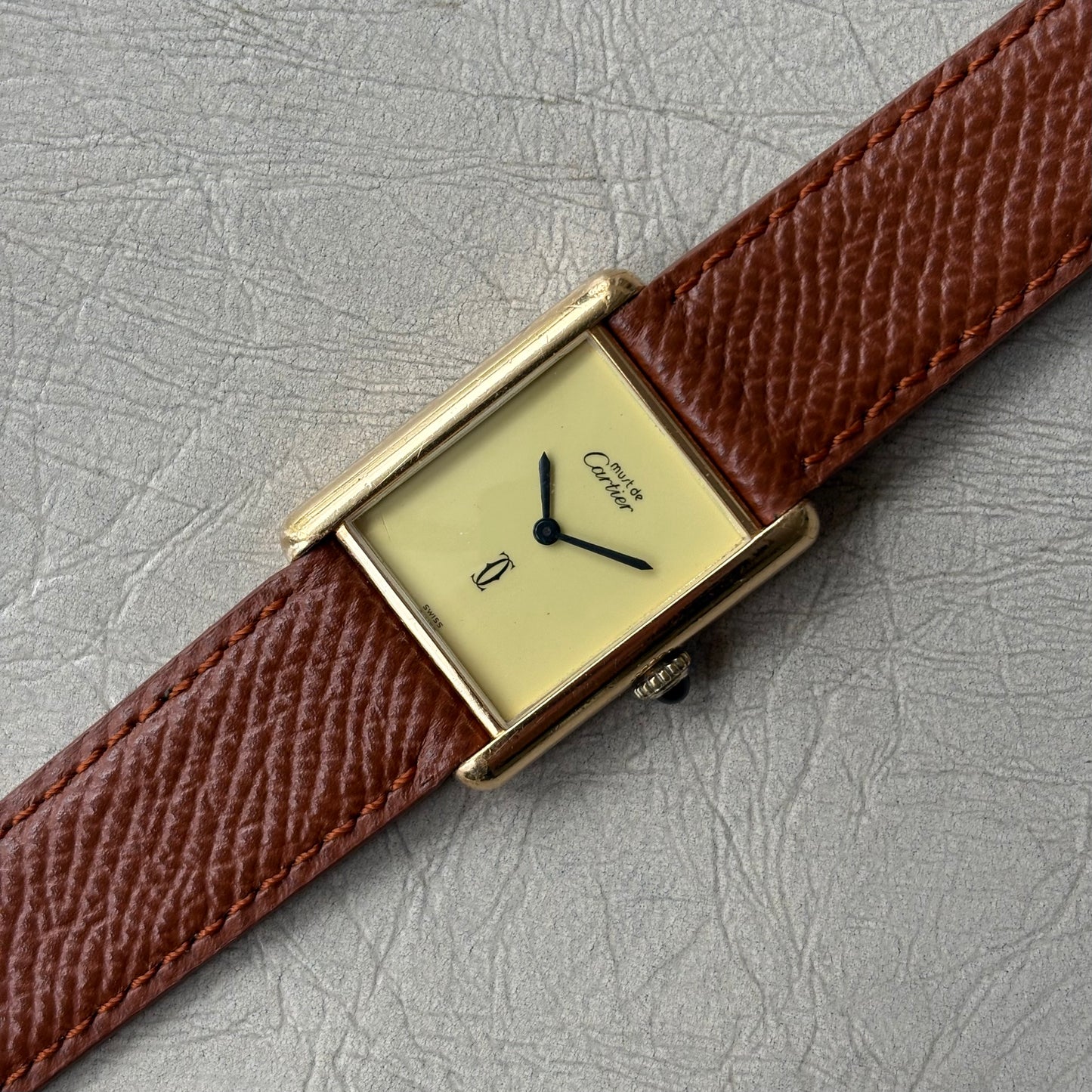 Cartier Tank Must Grand Modèle Cadran Lemon/Ivory