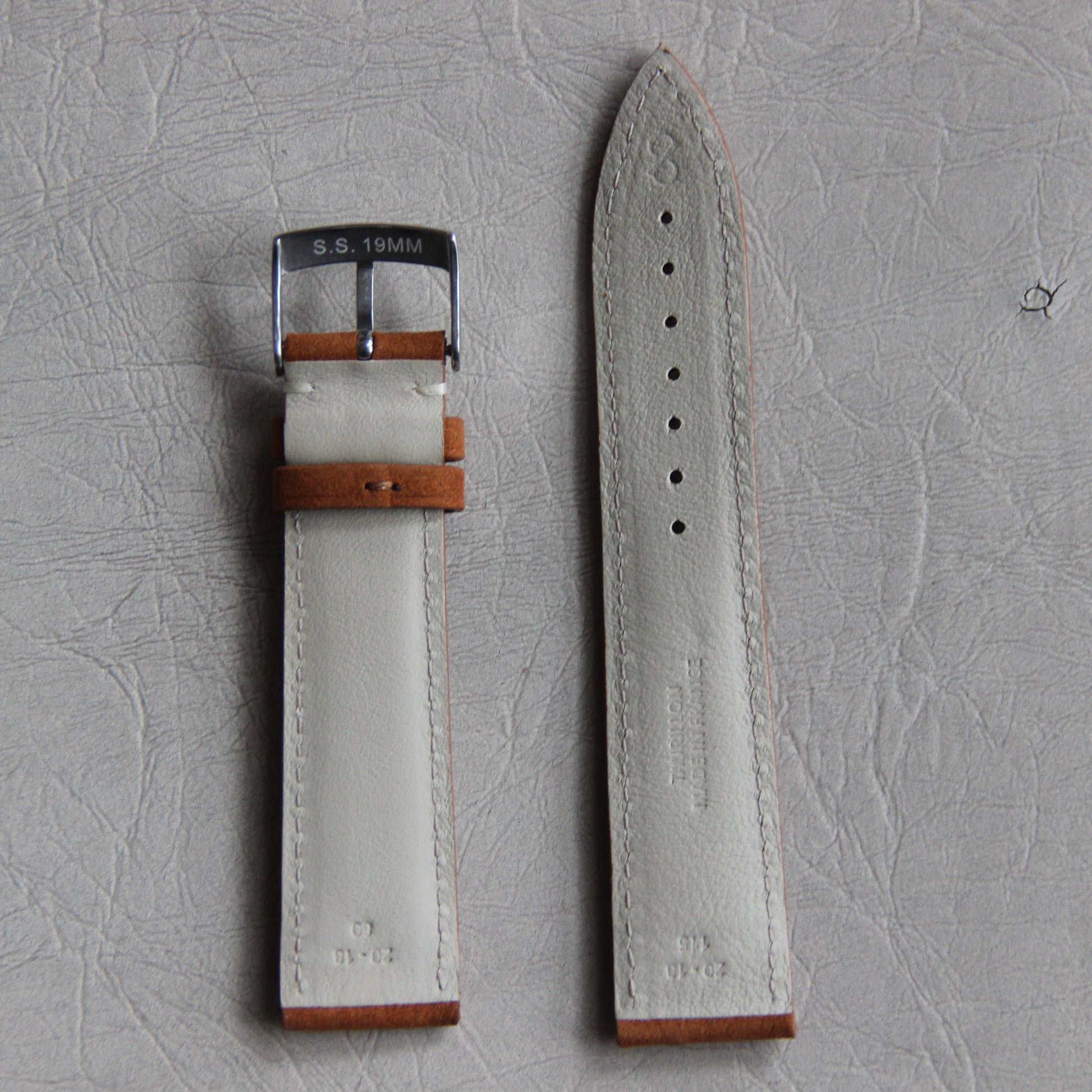 Bracelet de Montre Bund US Military - Cuir de Veau marron brillant Bracelet de Montre Bund US Military - Cuir de Veau marron brillant