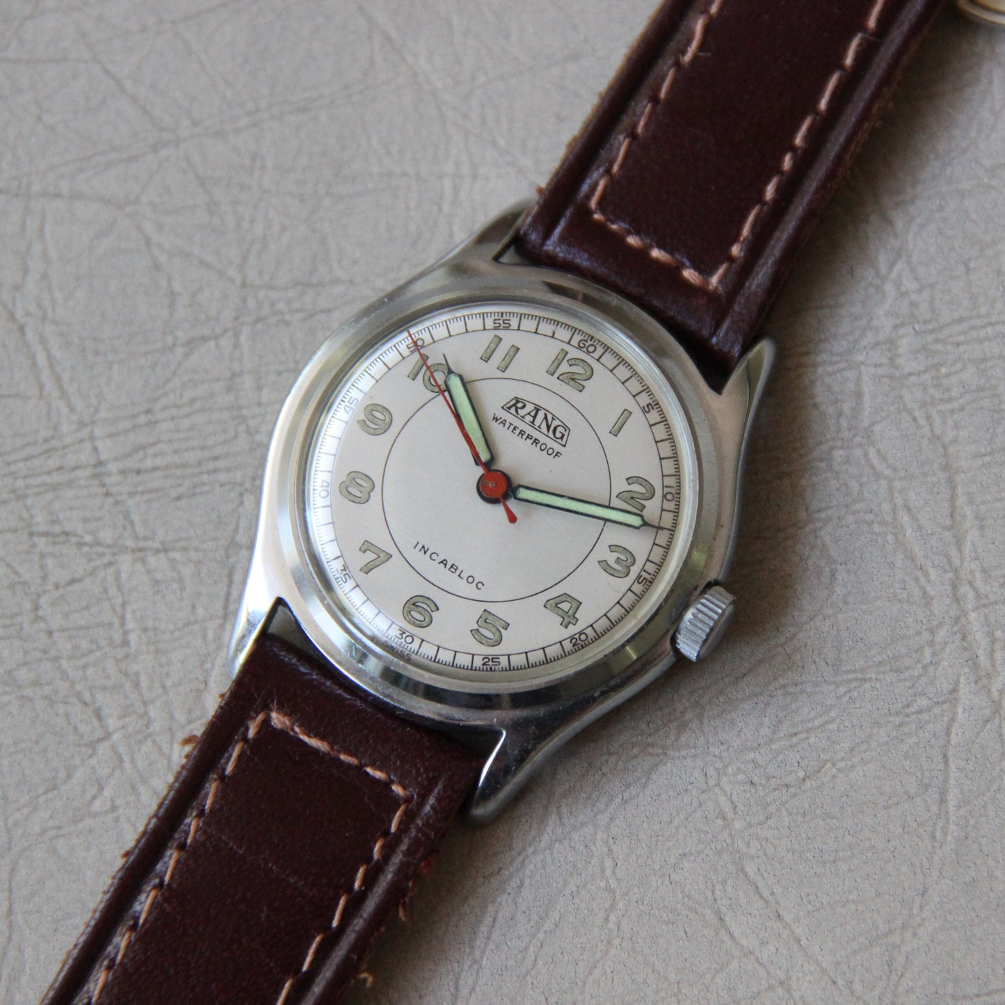 Rank von Selza Watch Co., 2. Weltkrieg, 1940er Jahre, neu ab Lager (NOS), Kaliber AS