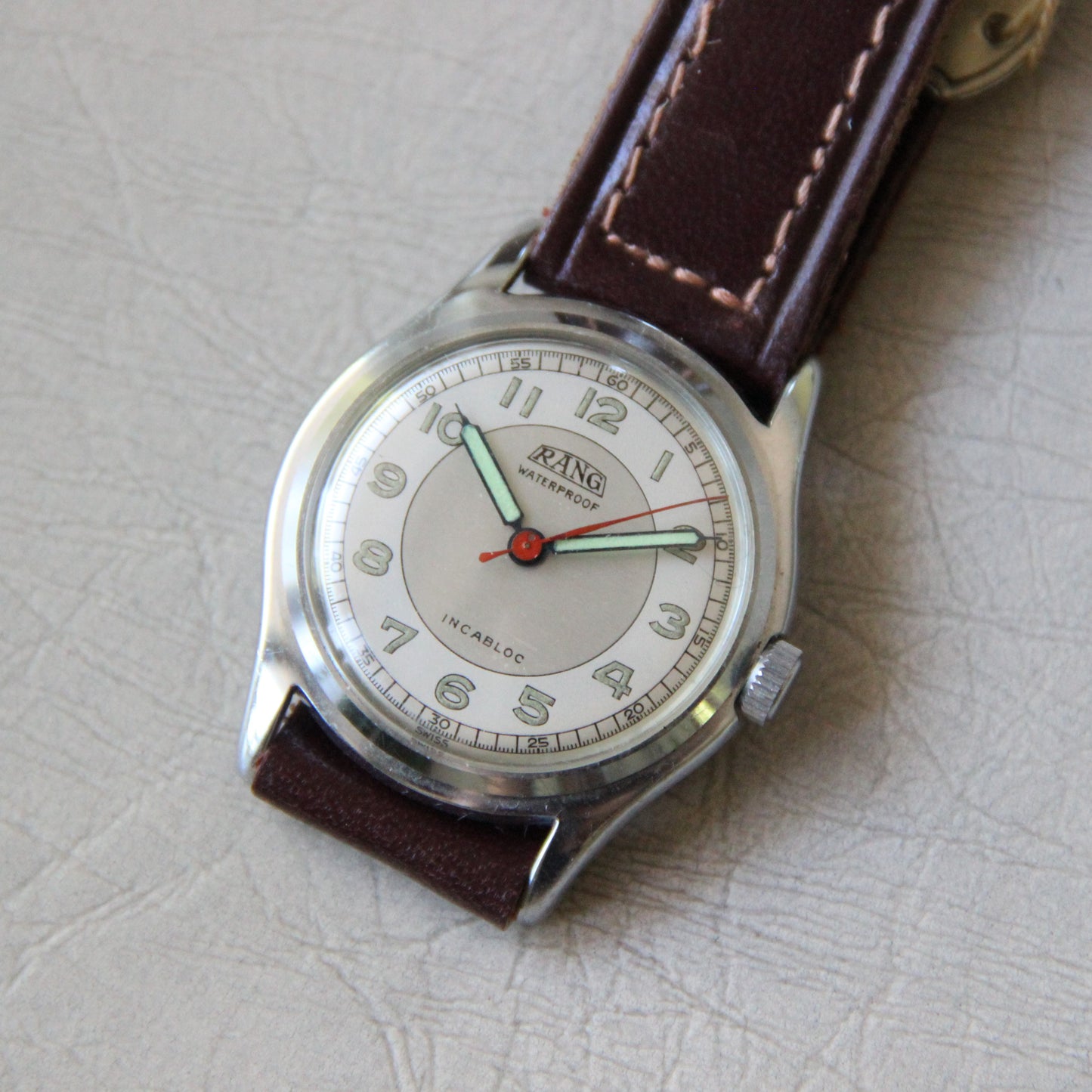 Rank von Selza Watch Co., 2. Weltkrieg, 1940er Jahre, neu ab Lager (NOS), Kaliber AS