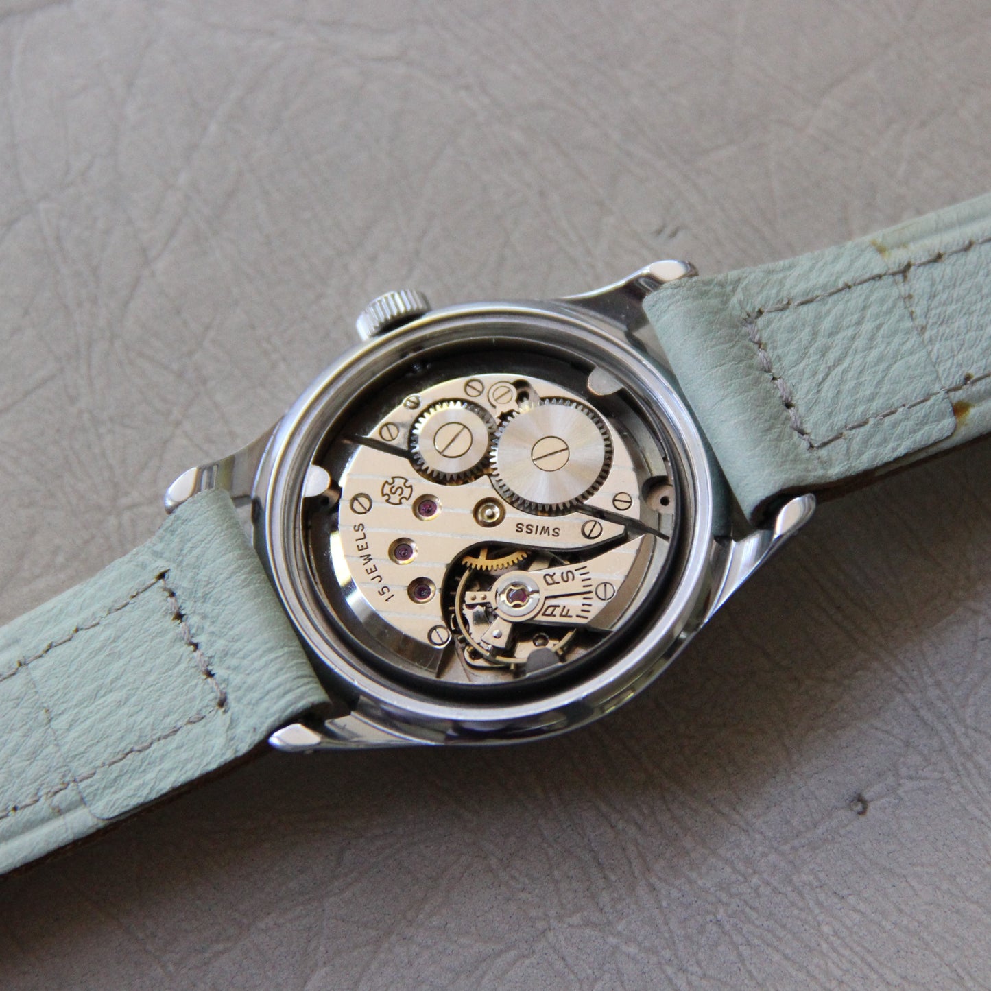 Rang par Selza Watch Co WWII 1940's Neuve De Stock (NOS) Calibre AS