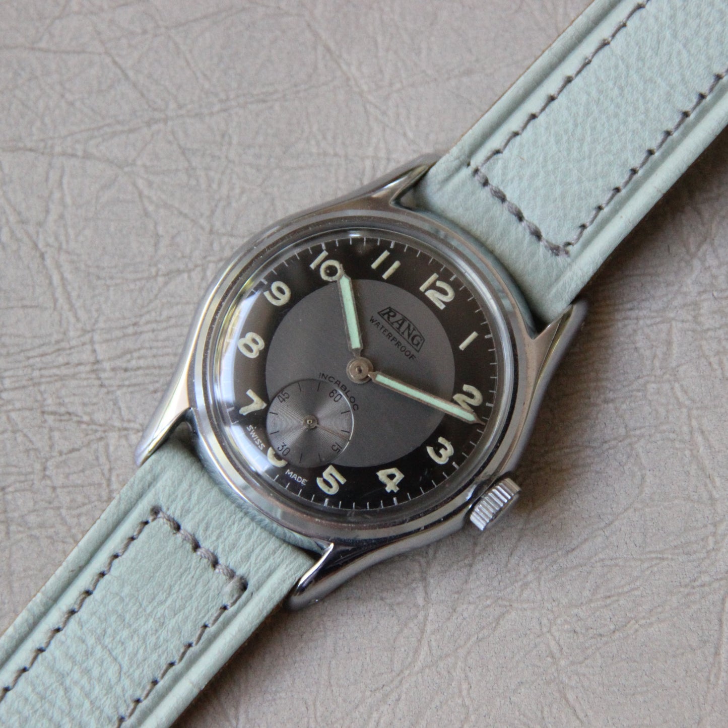 Rang par Selza Watch Co WWII 1940's Neuve De Stock (NOS) Calibre AS