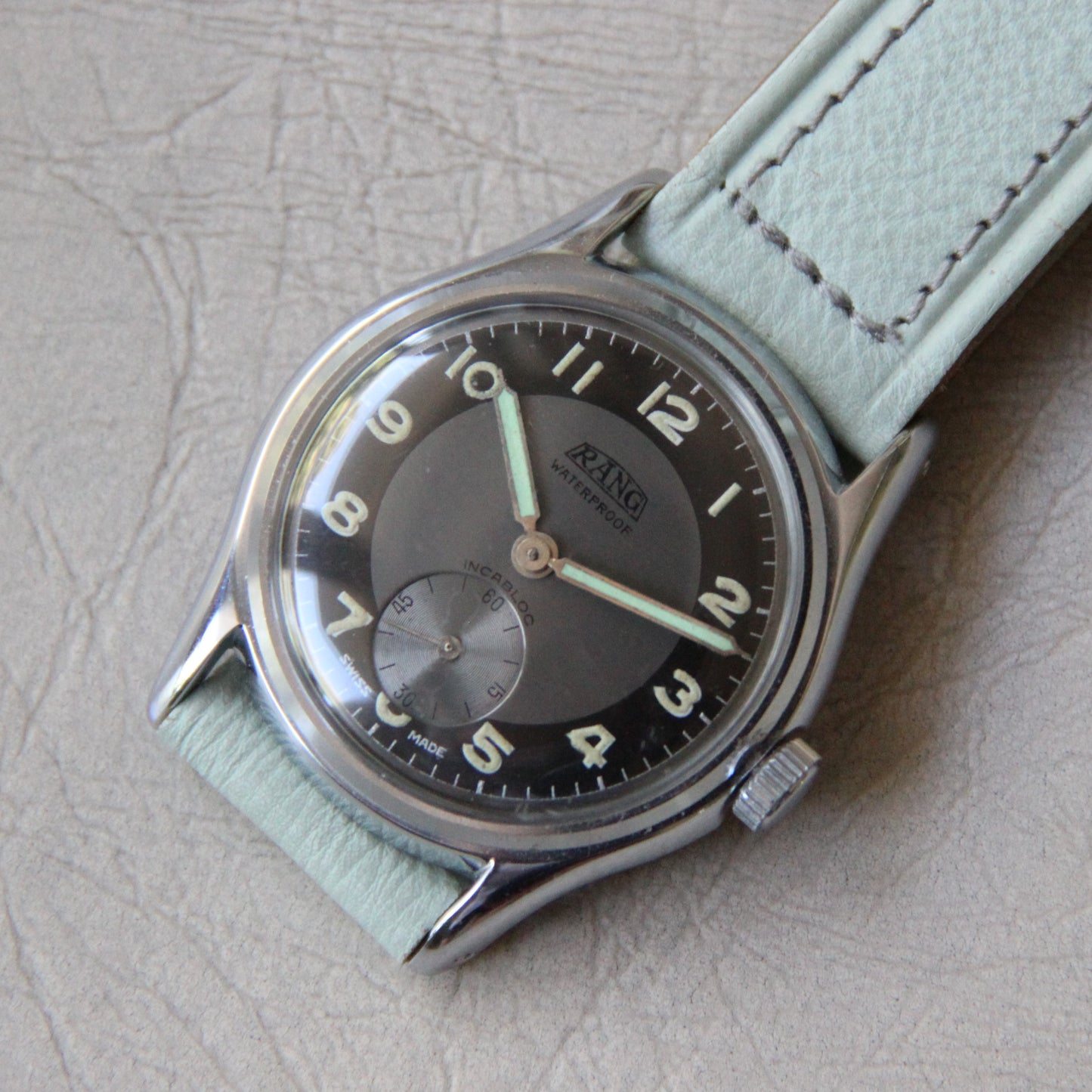 Rang par Selza Watch Co WWII 1940's Neuve De Stock (NOS) Calibre AS